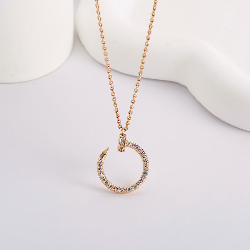[OrnoraJewelry]JUSTE NECKLACE FULL DIAMOND