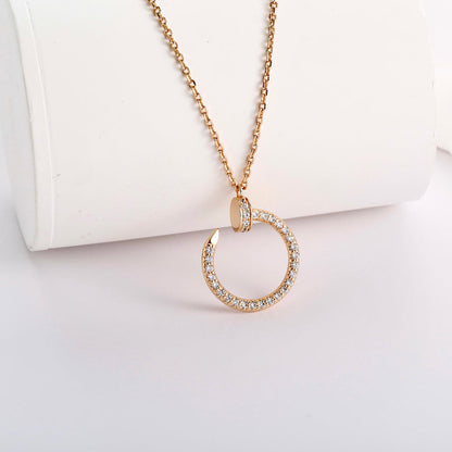 [OrnoraJewelry]JUSTE NECKLACE FULL DIAMOND