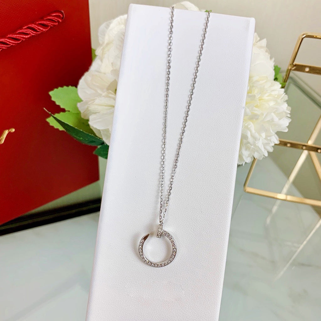 [OrnoraJewelry]JUSTE NECKLACE FULL DIAMOND