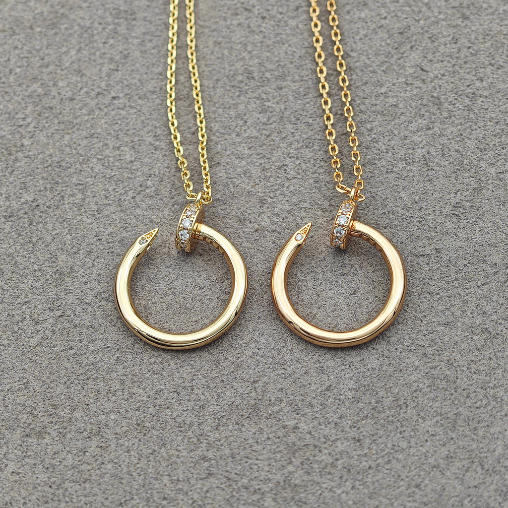 [OrnoraJewelry]JUSTE NECKLACE HALF DIAMOND