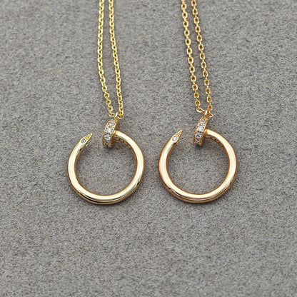 [OrnoraJewelry]JUSTE NECKLACE HALF DIAMOND