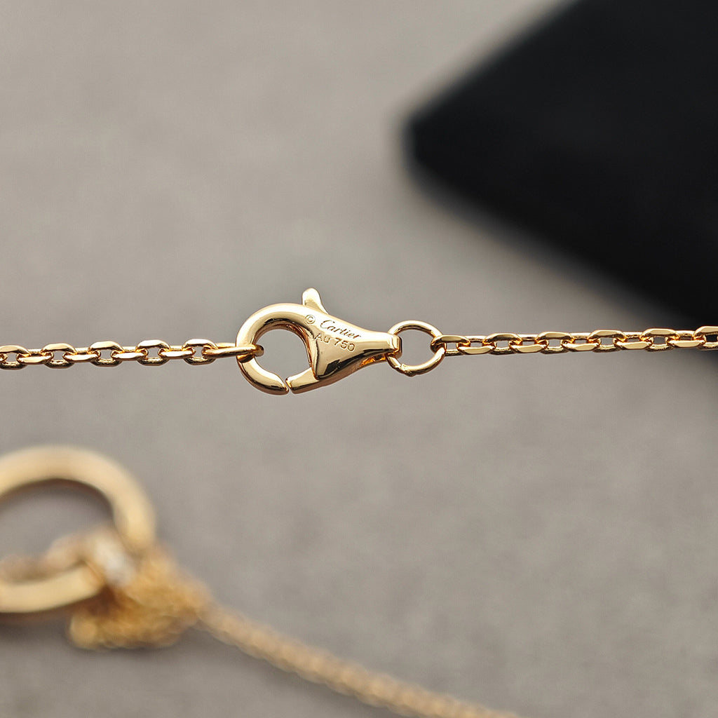 [OrnoraJewelry]JUSTE NECKLACE HALF DIAMOND