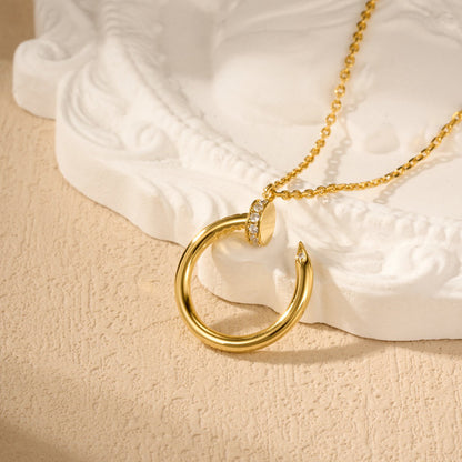 [OrnoraJewelry]JUSTE NECKLACE HALF DIAMOND