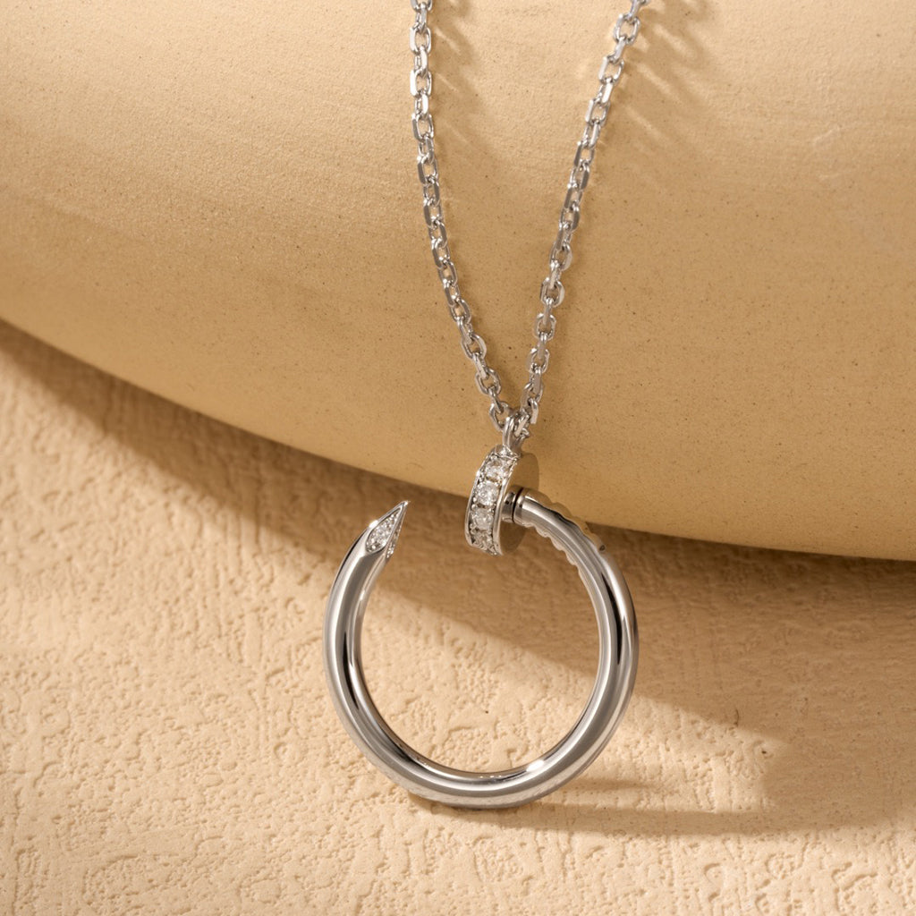 [OrnoraJewelry]JUSTE NECKLACE HALF DIAMOND