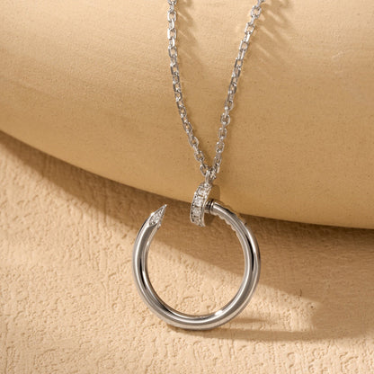 [OrnoraJewelry]JUSTE NECKLACE HALF DIAMOND