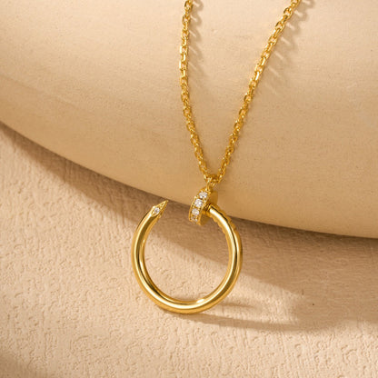 [OrnoraJewelry]JUSTE NECKLACE HALF DIAMOND