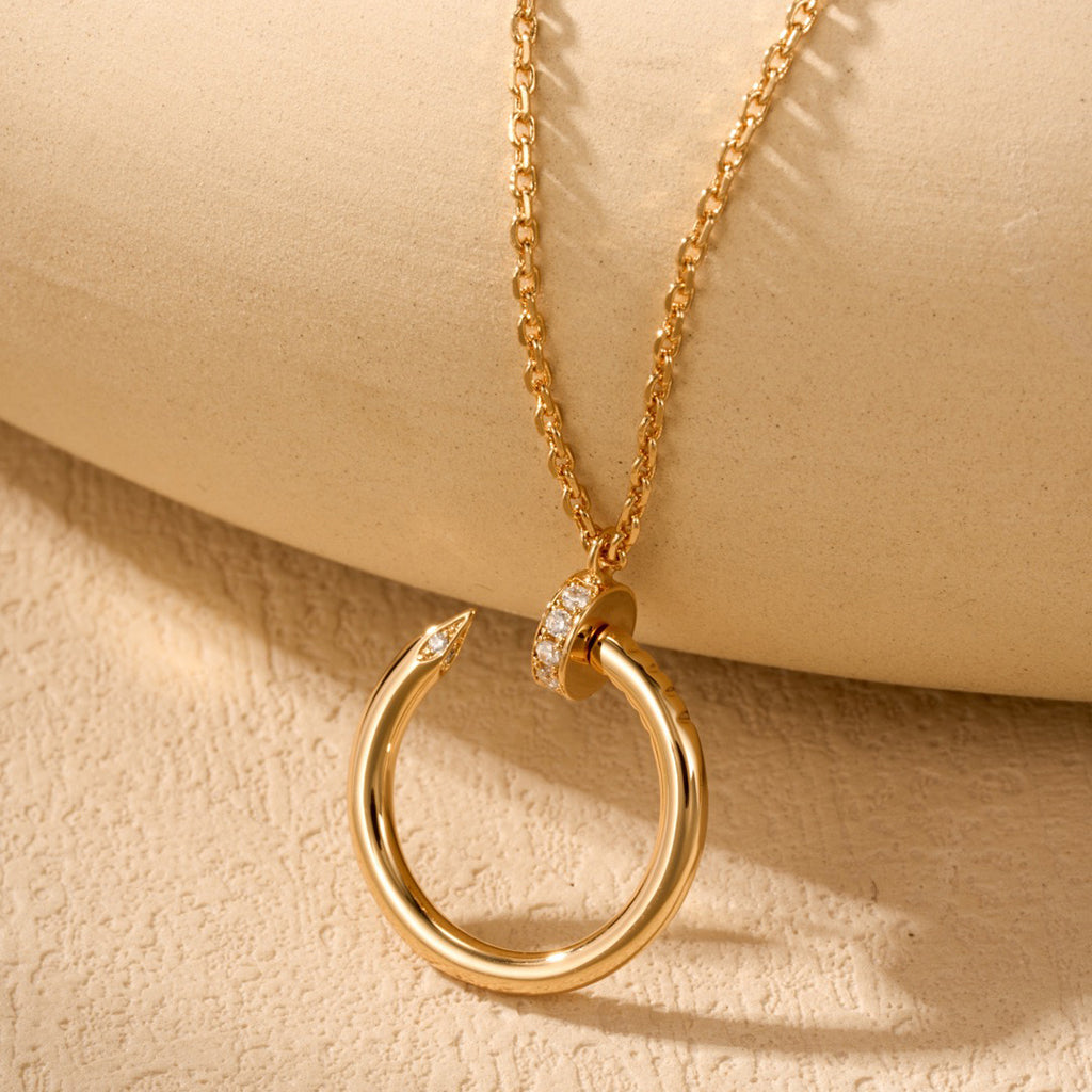 [OrnoraJewelry]JUSTE NECKLACE HALF DIAMOND