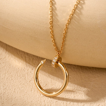 [OrnoraJewelry]JUSTE NECKLACE HALF DIAMOND