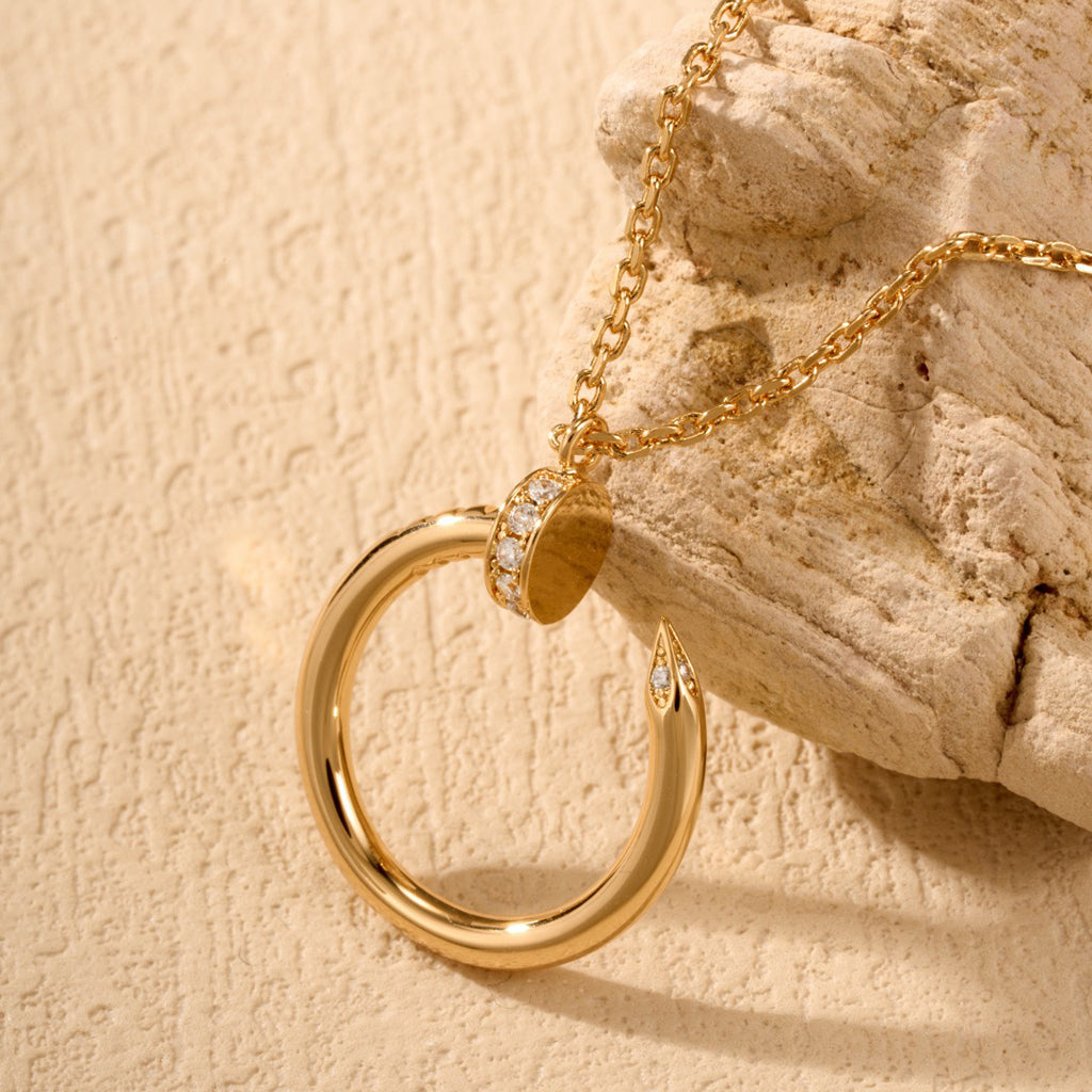 [OrnoraJewelry]JUSTE NECKLACE HALF DIAMOND