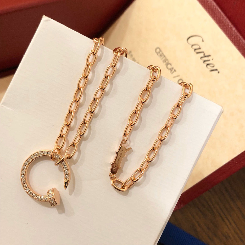 [OrnoraJewelry]JUSTE NECKLACE FULL DIAMONDS