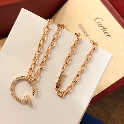 [OrnoraJewelry]JUSTE NECKLACE FULL DIAMONDS