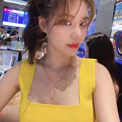 [OrnoraJewelry]JUSTE NECKLACE FULL DIAMONDS