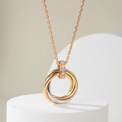 [OrnoraJewelry]TRINITY MEDIUM  DIAMONDS NECKLACE