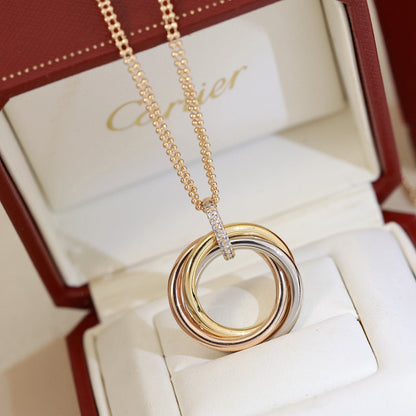 [OrnoraJewelry]TRINITY MEDIUM  DIAMONDS NECKLACE