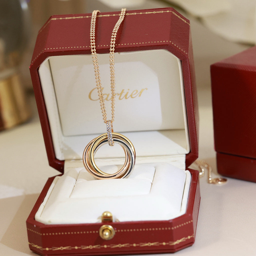 [OrnoraJewelry]TRINITY MEDIUM  DIAMONDS NECKLACE
