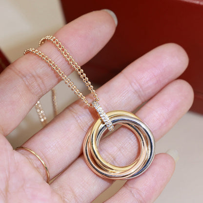[OrnoraJewelry]TRINITY MEDIUM  DIAMONDS NECKLACE