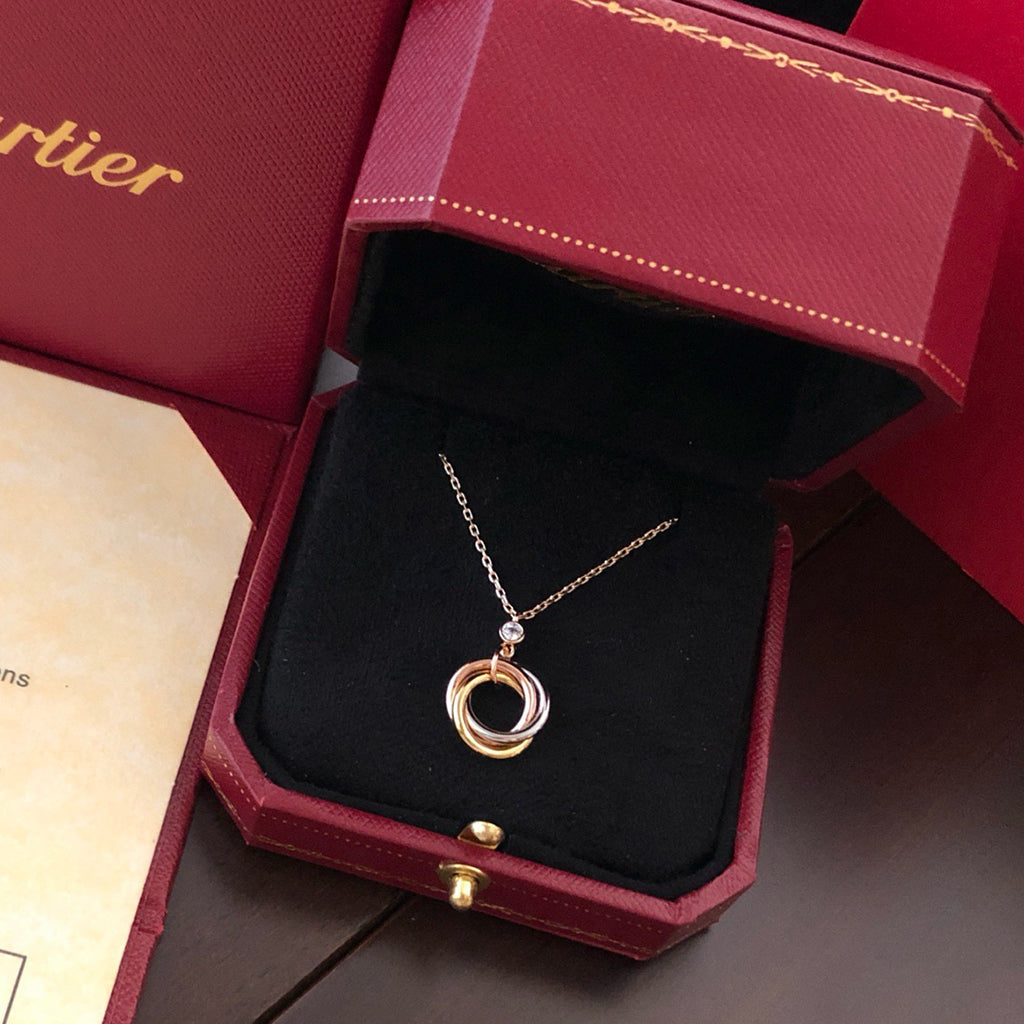 [OrnoraJewelry]TRINITY  NECKLACE 1 DIAMOND