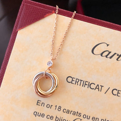 [OrnoraJewelry]TRINITY  NECKLACE 1 DIAMOND