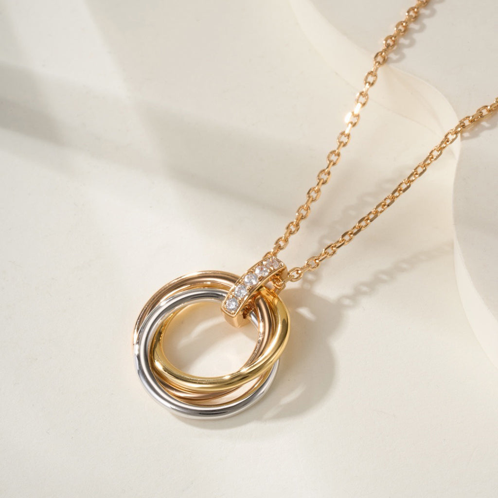 [OrnoraJewelry]TRINITY MEDIUM  DIAMONDS NECKLACE