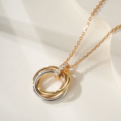 [OrnoraJewelry]TRINITY MEDIUM  DIAMONDS NECKLACE