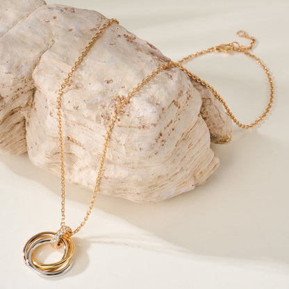 [OrnoraJewelry]TRINITY MEDIUM  DIAMONDS NECKLACE