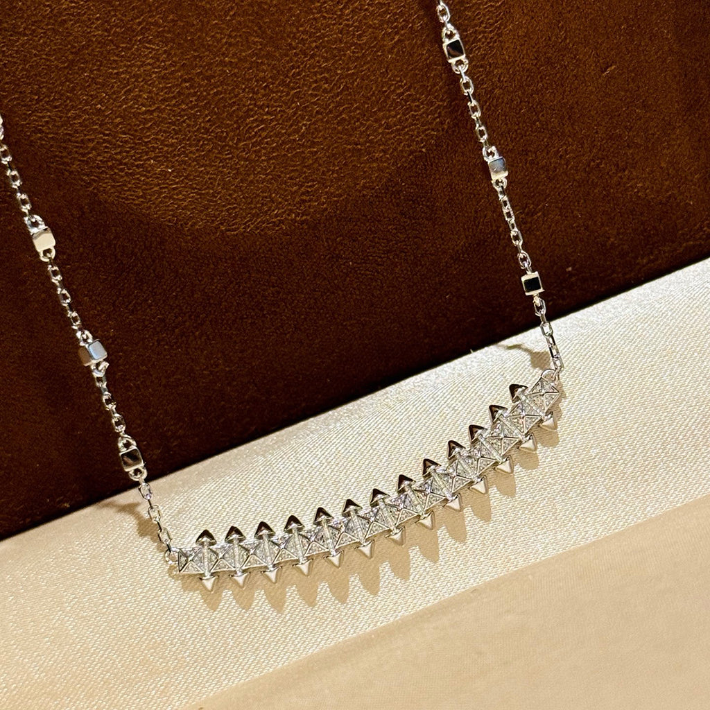 [OrnoraJewelry]CLASH  SMALL FULL DIAMOND NECKLACE