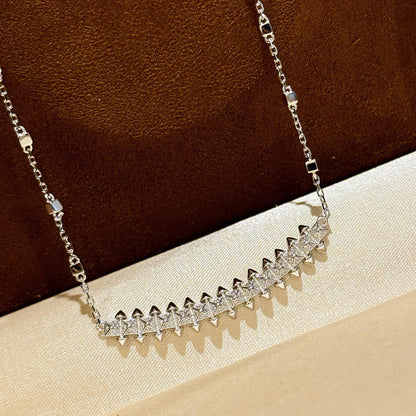 [OrnoraJewelry]CLASH  SMALL FULL DIAMOND NECKLACE