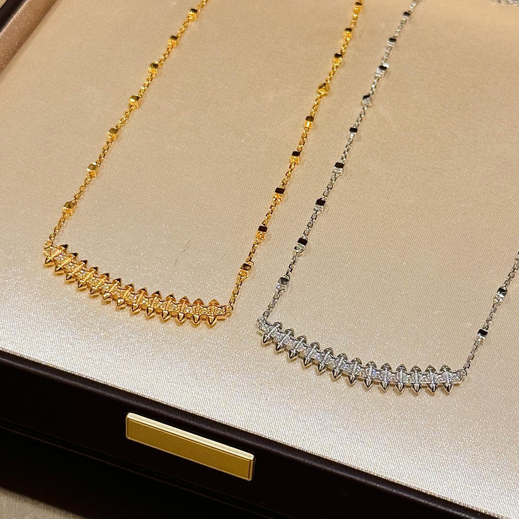 [OrnoraJewelry]CLASH  SMALL FULL DIAMOND NECKLACE