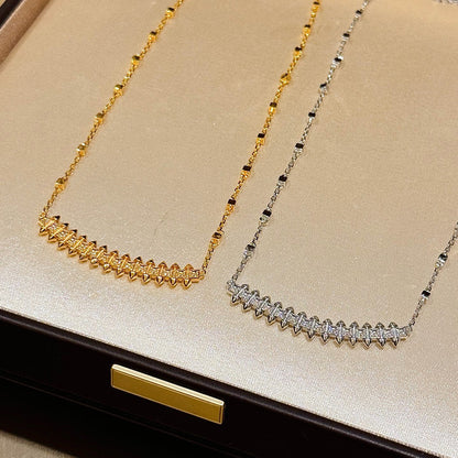 [OrnoraJewelry]CLASH  SMALL FULL DIAMOND NECKLACE