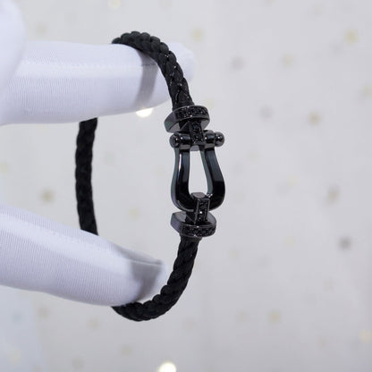 [OrnoraJewelry]FORCE LARGE SERIES HORSESHOE BLACK SAMURAI BRACELET
