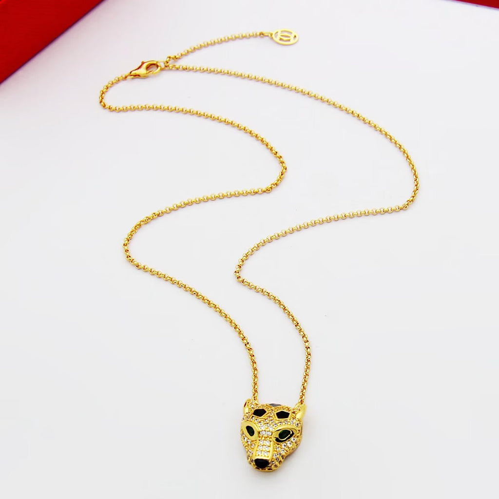 [OrnoraJewelry]PANTHERE FULL DIAMOND NECKLACE