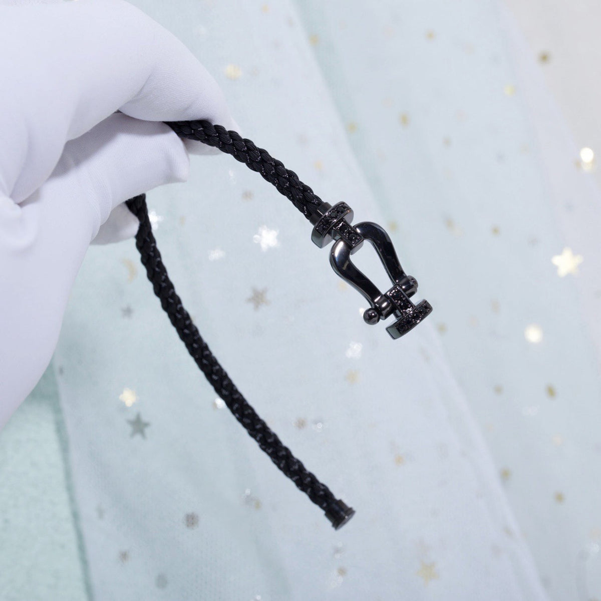 [OrnoraJewelry]FORCE LARGE SERIES HORSESHOE BLACK SAMURAI BRACELET