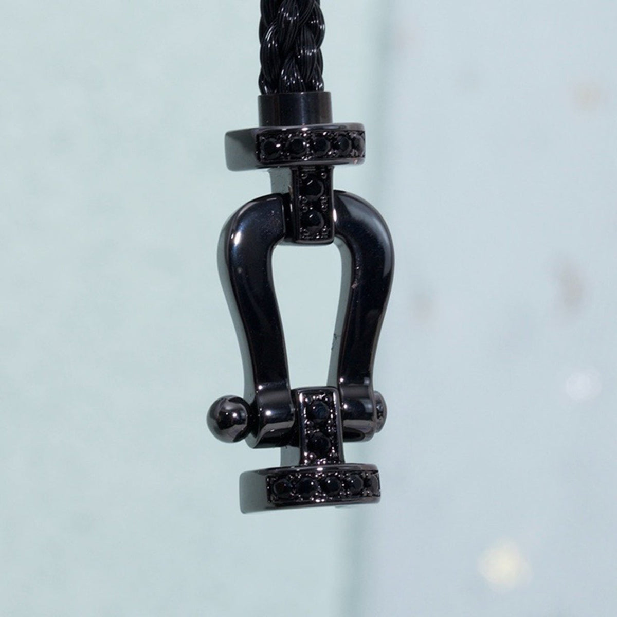 [OrnoraJewelry]FORCE LARGE SERIES HORSESHOE BLACK SAMURAI BRACELET