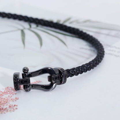 [OrnoraJewelry]FORCE LARGE SERIES HORSESHOE BLACK SAMURAI BRACELET