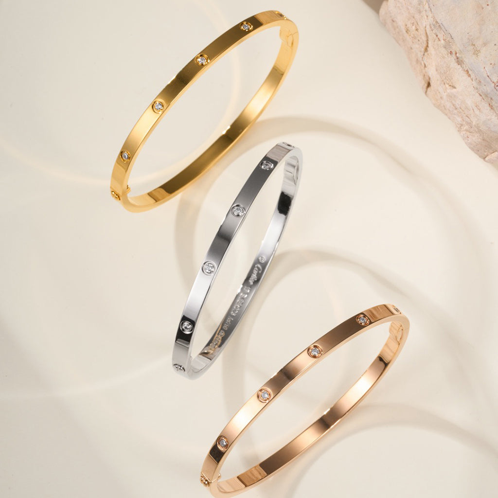 [OrnoraJewelry]LOVE BRACELET 3.65MM 10 DIAMONDS
