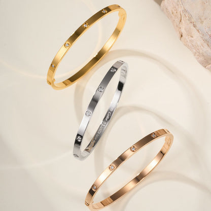 [OrnoraJewelry]LOVE BRACELET 3.65MM 10 DIAMONDS