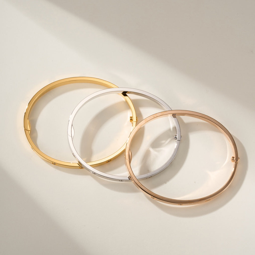 [OrnoraJewelry]LOVE BRACELET 3.65MM 10 DIAMONDS