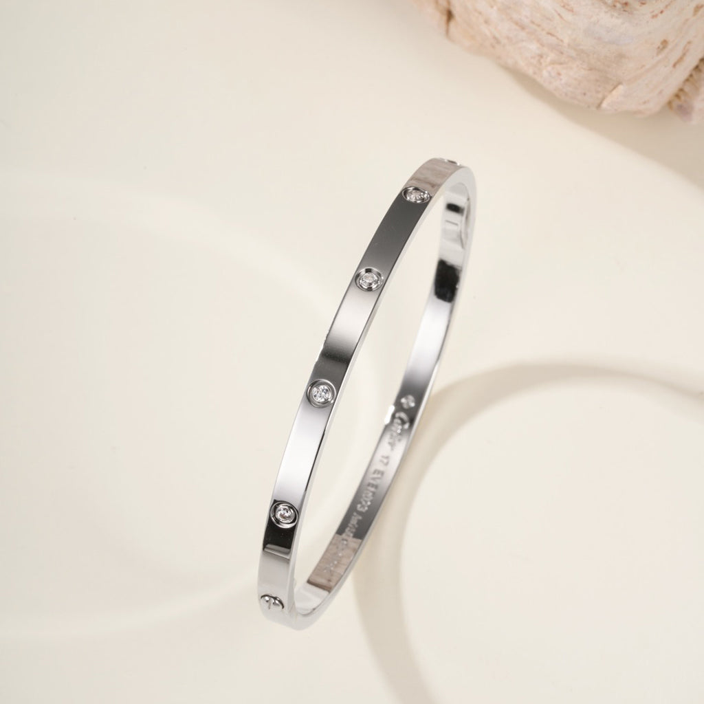 [OrnoraJewelry]LOVE BRACELET 3.65MM 10 DIAMONDS