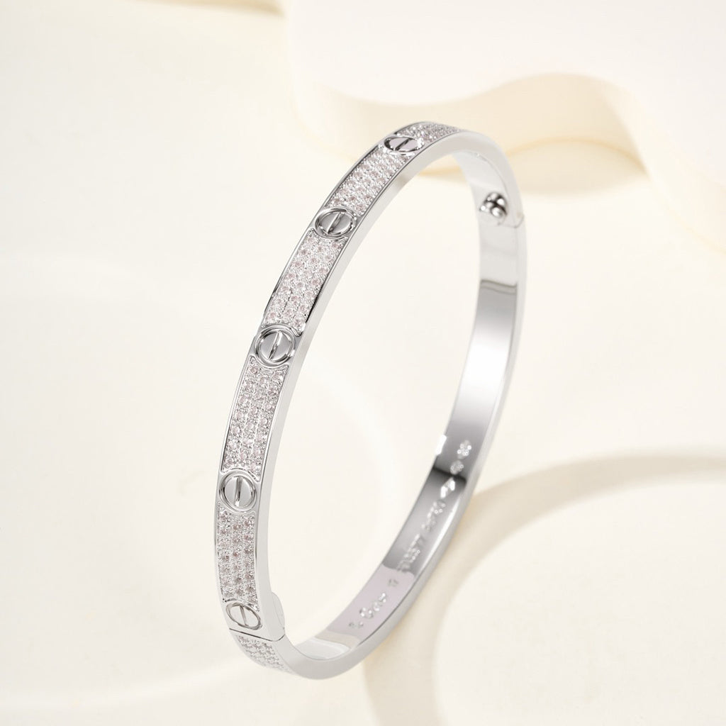[OrnoraJewelry]LOVE BRACELET 4.8MM DIAMOND-PAVED