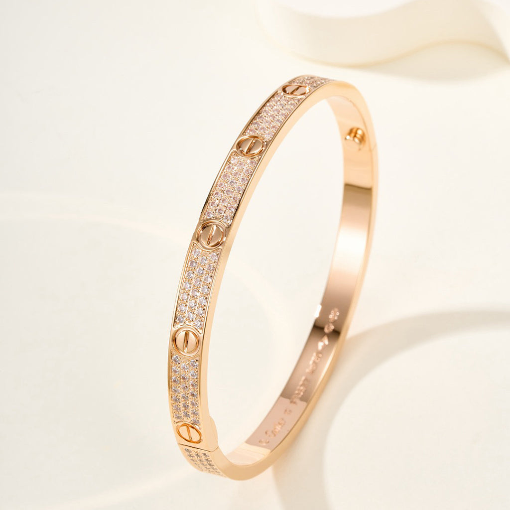 [OrnoraJewelry]LOVE BRACELET 4.8MM DIAMOND-PAVED