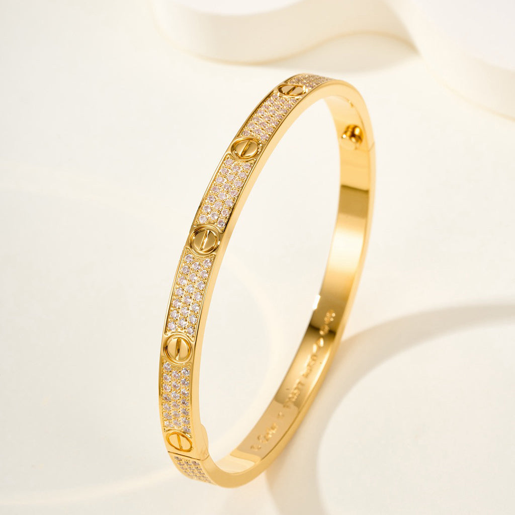 [OrnoraJewelry]LOVE BRACELET 4.8MM DIAMOND-PAVED