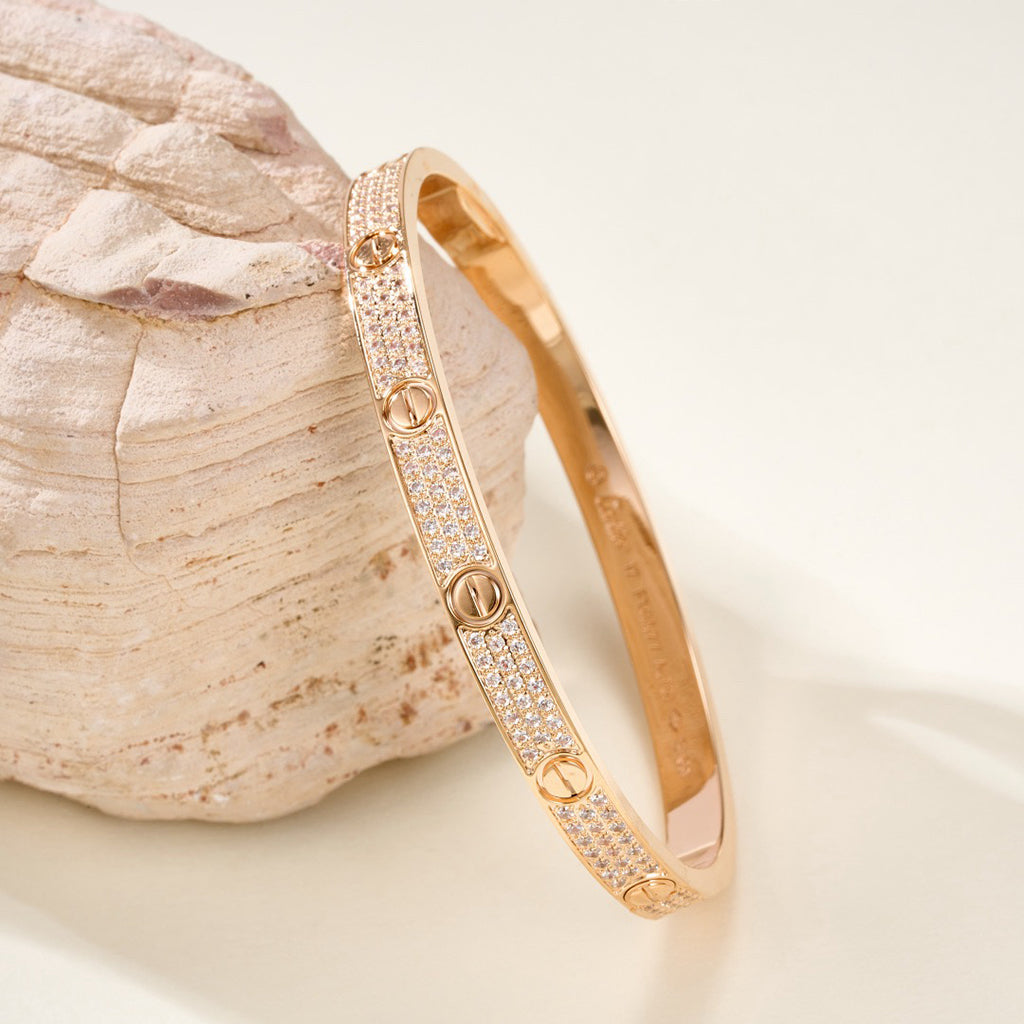 [OrnoraJewelry]LOVE BRACELET 4.8MM DIAMOND-PAVED