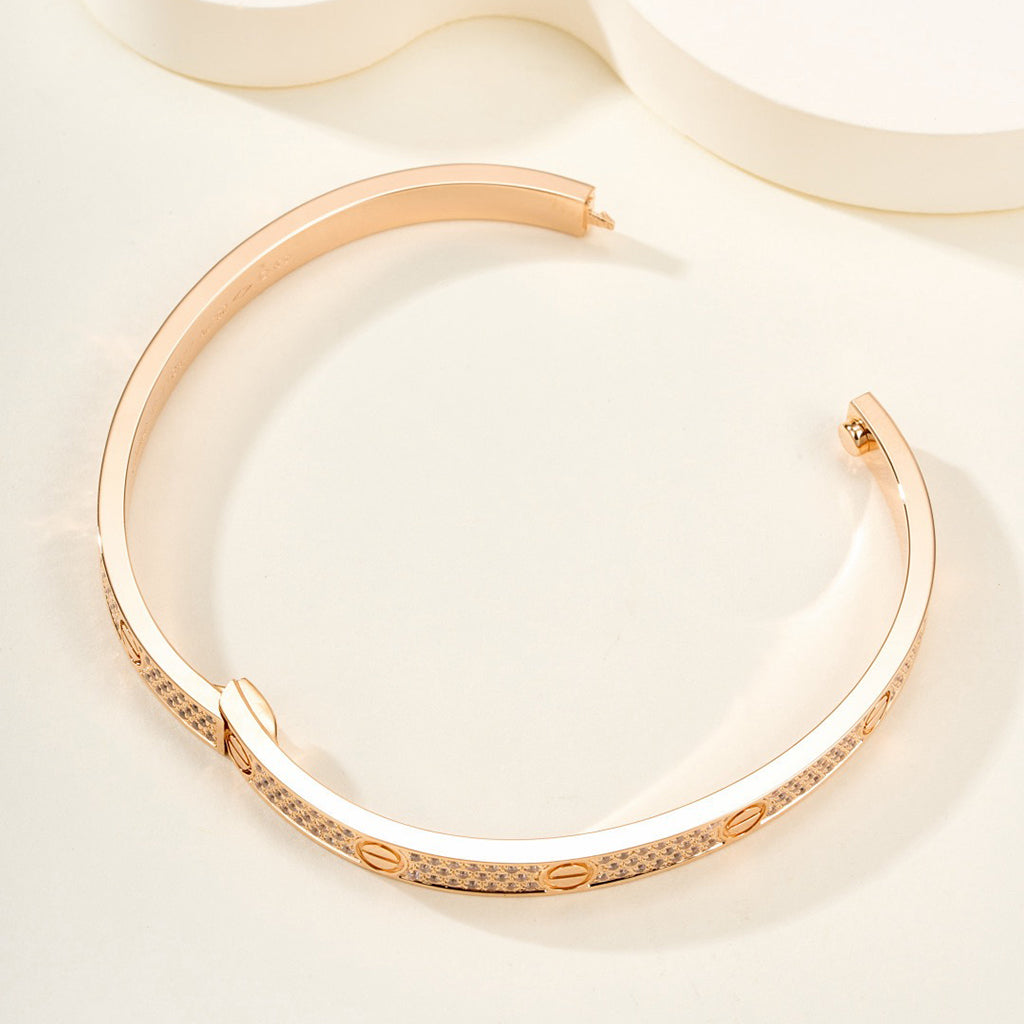 [OrnoraJewelry]LOVE BRACELET 4.8MM DIAMOND-PAVED