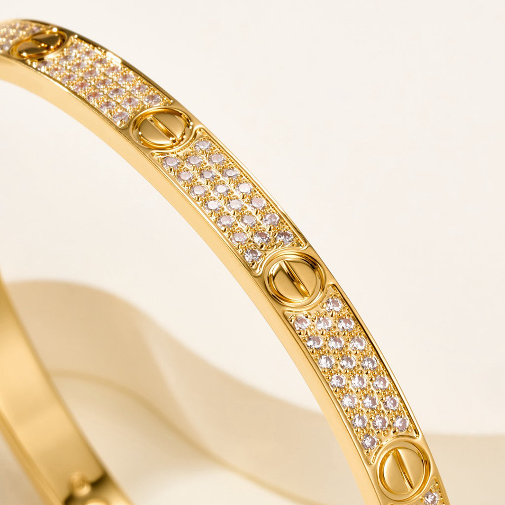 [OrnoraJewelry]LOVE BRACELET 4.8MM DIAMOND-PAVED