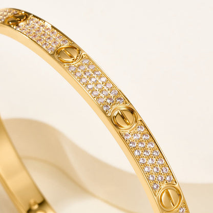 [OrnoraJewelry]LOVE BRACELET 4.8MM DIAMOND-PAVED
