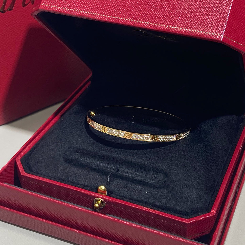 [OrnoraJewelry]LOVE BRACELET 3.65MM DIAMOND-PAVED