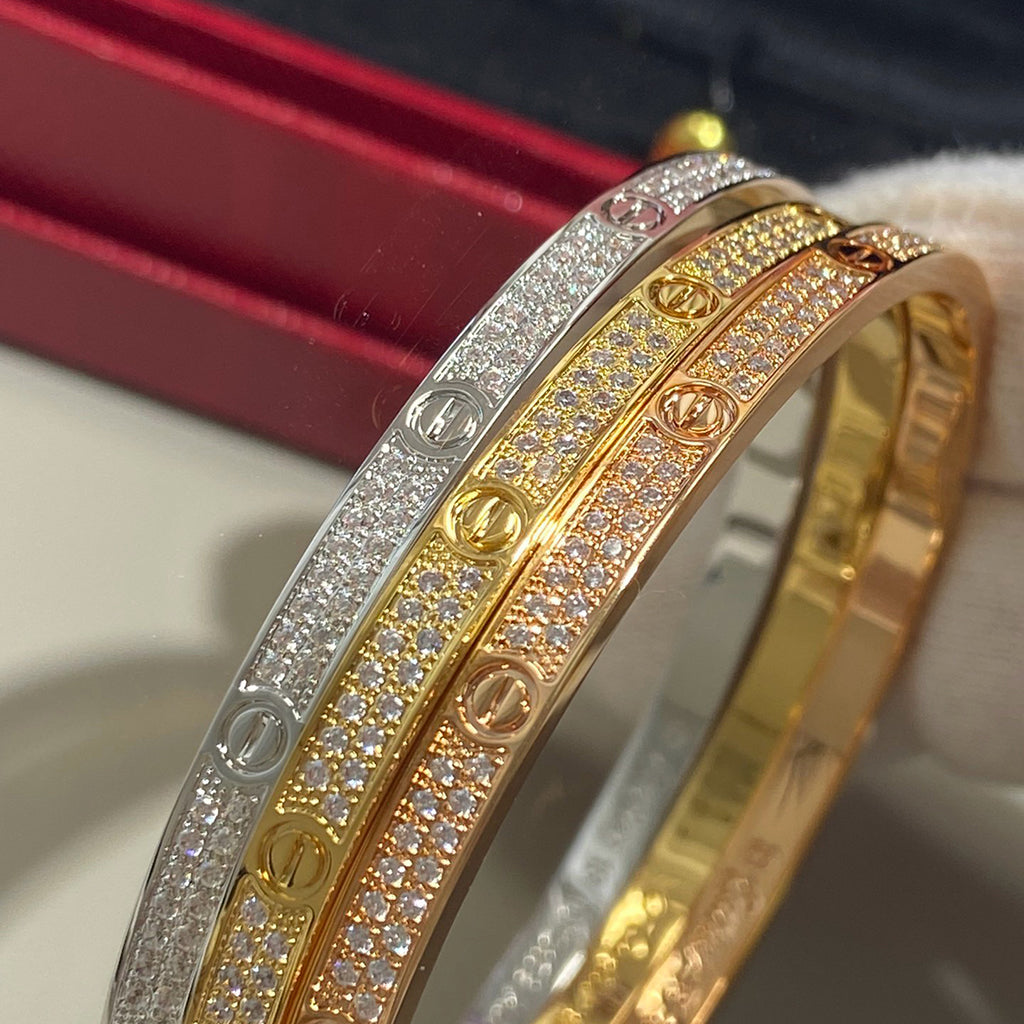 [OrnoraJewelry]LOVE BRACELET 3.65MM DIAMOND-PAVED