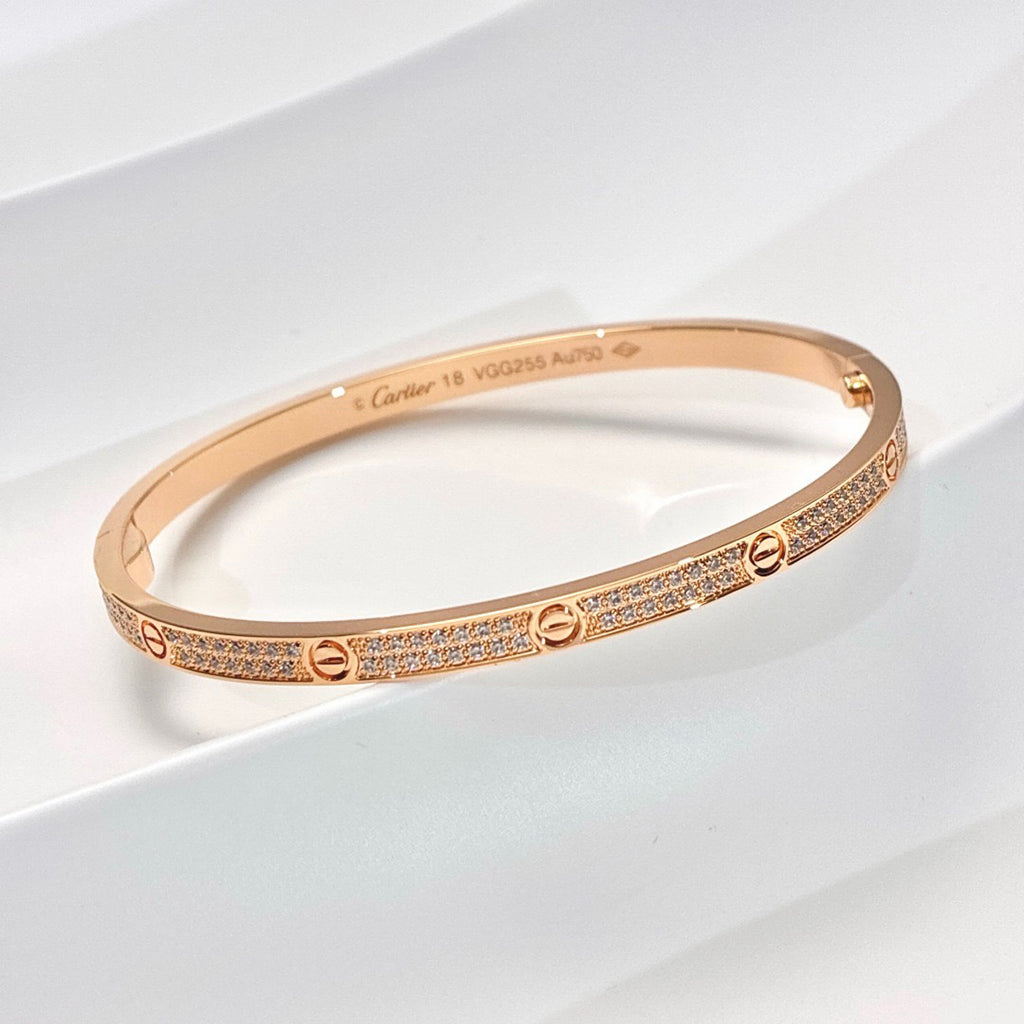 [OrnoraJewelry]LOVE BRACELET 3.65MM DIAMOND-PAVED