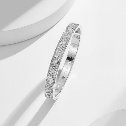 [OrnoraJewelry]LOVE BRACELET 6.1MM DIAMOND-PAVED 10 BIG DIAMONDS
