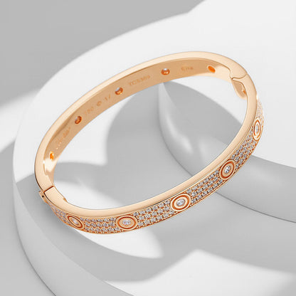 [OrnoraJewelry]LOVE BRACELET 6.1MM DIAMOND-PAVED 10 BIG DIAMONDS